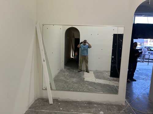 Large Custom Mirror Installation